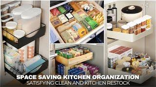 Space-Saving Kitchen Organization | Satisfying Clean & Restock for an Organized Home!