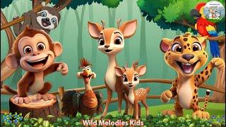 Sounds Of Wildlife Animals, Familiar Animals: Turkey, Monkey, Deer, Tiger, Parrot - Animal Videos #2