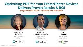 Solimar Systems - Transactional Case Study for ReadyPDF - 2020 Inkjet Summit Virtual Session