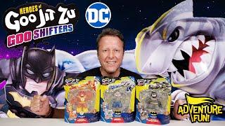 3 DC Comics Heroes of Goo Jit Zu Goo Shifters Hydro Attack King Shark Adventure Fun Toy review!