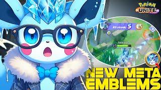 GLACEON LOOKS INSANELY BROKEN WITH THESE EMBLEMS  | POKEMON UNITE