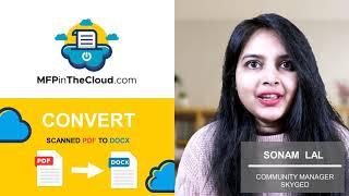 MFP in the Cloud- Convert Scanned PDF to DOCX