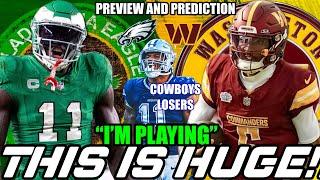 WOW! Eagles GET GREAT News A.J. Brown Is "PLAYING"  COWBOYS LOSERS  Eagles Vs Commanders Preview