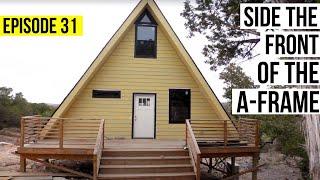 Siding The Front Exterior Wall By Yourself | DIY A-Frame Build | Episode 31