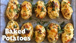 Baked Potato Recipe  | How to Make Cheesy Baked Potatoes