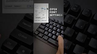 Shortcut to open font settings | #asmr #keyboard #typing #tricks