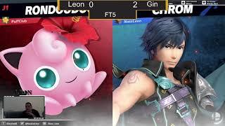 First to 5 Gin (Jigglypuff) vs Leon (Top Lucina EU, Chrom) + Bo5 as Wolf