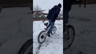 Snow Day Fun! #snow #ebike #bike #donuts #drift #familyvlog #pov #motovlog #motorcycle #stunt