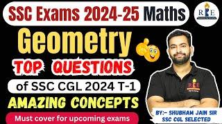 Geometry SSC CGL 2024-25 top questions with concept| Must cover for SSC CGL 2024 T-2 & CGL 2025