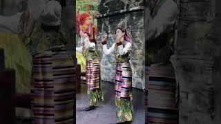 Tibetan girls dance beautifully, people are more beautiful, Tibetan culture, the most dazzling e