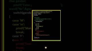 C Program to Print Gender using Switch Case 