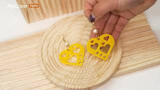 Algolaser Alpha 10W #laser  #engraver  Cutting 3mm plywood to make #earrings