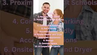 Top 10 Things Tenants Looking for in a Rental