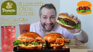 Panera Bread NEW Chef's Chicken Sandwich - The Signature Take & Supercharged Lemonade Review