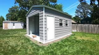 Metal Shed by Eversafe Buildings install