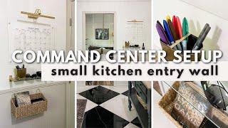 EASY KITCHEN COMMAND CENTER SETUP | Minimalistic entryway drop zone + tips for creating your own