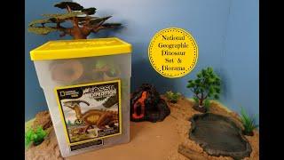 National Geographic Kids Dinosaur Figures Bucket & Diorama - Learn Dinosaur Names