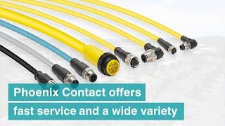 Get ‘em here! M8 & M12 cable assemblies from Phoenix Contact