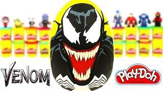 Huevo Sorpresa Gigante de Venom en Español de Plastilina Play Doh