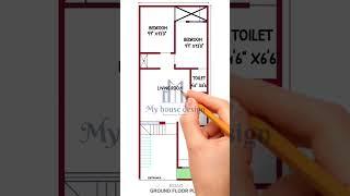 20x50 house floor plan | 20x50 floor plan design by 1000sqft house plan #20x50houseplan #1000sqft