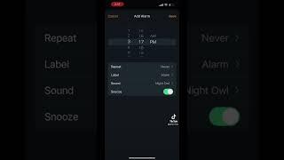 iPhone setting alarm ⏰  #iphonetricks #alarm #clock #shorts