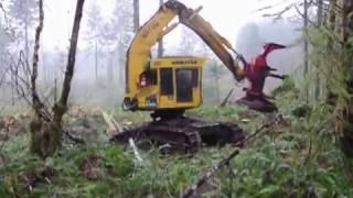 Komatsu feller buncher