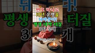 번호 하나로 십년 운명을 뒤바꾼다! 평생 대박터질 3띠 공개