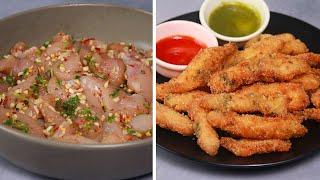 Garlic Chicken Fingers Recipe | Crispy Chicken Strips | Chicken Snacks Recipes