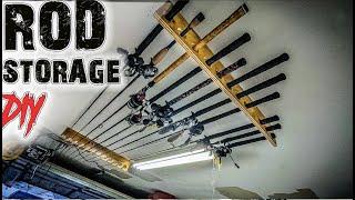 Rod storage made EASY! Building Cheap rod storage in small garage.