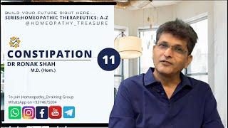 CONSTIPATION I DR. RONAK SHAH I Homeopathic Therapeutic: A-Z I homeopathy_treasure