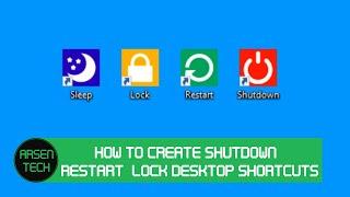 How to Create Shutdown, Restart, Lock Desktop Shortcuts [Windows 11 / 10 / 8 / 7]