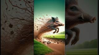 wild boar trapped by killer roots! ️ #aiart #aivideo #boarrescue