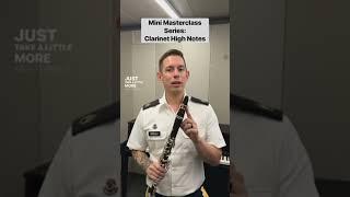 Mini Masterclass: High notes on clarinet!