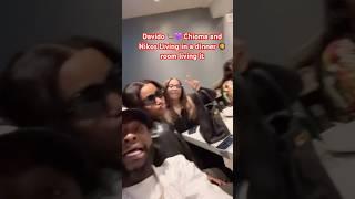Davido  Chioma and Nikos Living in a dinner  room #davido #chioma
