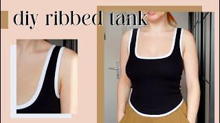 sewing a ribbed knit tank top | Fionasdf