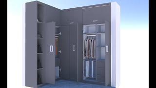 L Shape Wardrobe Design