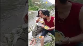 #viketansparadise #subscribetomychannel #our1stvlog #shimla #maggi #riverside #view