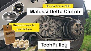 Honda Forza 300: Dr Pulley sliders + Malossi Delta clutch | CVT Upgrade