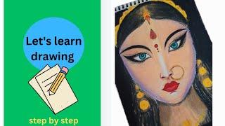 Durga drawing #outline # step by step tutorial