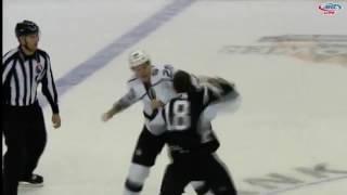 Ontario Reign - Kurtis MacDermid Hit and Fight vs. San Antonio - 11/9/16