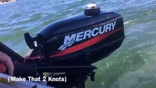 Mercury 3.3hp outboard auxiliary test