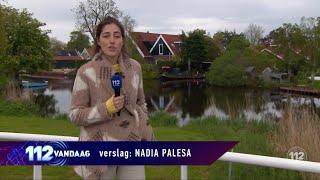 Nadia Palesa in Broek in Waterland als (live) verslaggever na een overval in Amsterdam Noord.