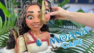  Sculpting Disney’s Moana in Cake | Impress with This Bust Cake!