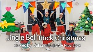 Jingle Bell Rock Christmas  Line Dance  | Beginner | Choreo by Julita Chia (INA) - Nov 2024