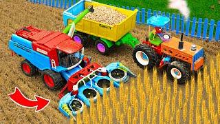 Diy tractor making mini Pencil Wheat Harvesting Machine | diy mini Wheat Flour Mill | HP Mini