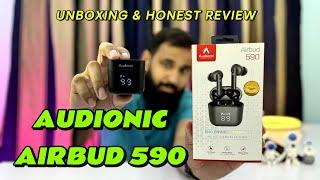 Audionic Airbud 590 wireless earbuds unboxing and review | Mic test on sim calling and Gaming test