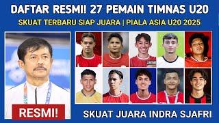 RESMI! DAFTAR PEMAIN TIMNAS U-20 PIALA ASIA U-20 2025 - JADWAL TIMNAS INDONESIA LIVE RCTI