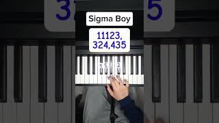 Sigma Boy song tutorial on piano #piano #tutorial #pianotutorial #sigma #shorts