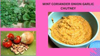 Easy chutney recipe -Detox with this easy Mint, Coriander, Onion and Garlic Spicy Chutney