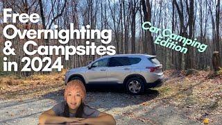 9 Free Ways to Car Camp in 2024! #carcamping